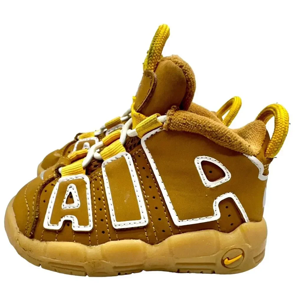Nike‎ Air More Uptempo (TD) 'Wheat' Kids' Shoes Sneakers DQ4715-700 Size 5 C